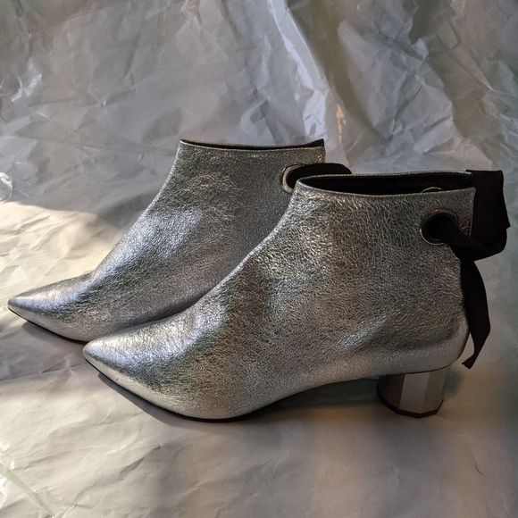 Proenza Schouler silver booties size 9 (39) BNWOB - Picture 8 of 11
